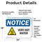 Signmission Hot Surface Sign, 18 in H x 24 in W, Vinyl Decal, Very Hot Water Sign With Symbol OS-2PACK-NS-D-1824-L-18872 - alternate 3